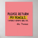 Search for funny pencil posters Teacher
