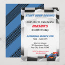 Search for blue race car invitations Racer