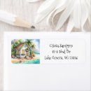 Search for tropical christmas return address labels Beach