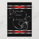 Search for black red silver invitations Sixteen
