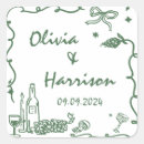 Search for cocktail party invitation stickers Black and white