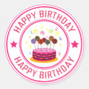 Search for lollipop birthday stickers Pink