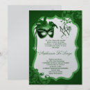 Search for green masquerade mask invitations Chic