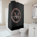 Search for rose gold on black shower curtains Modern