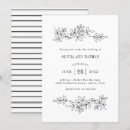 Search for line drawing wedding invitations Elegant