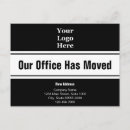 Search for moving business postcards Black and white