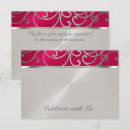 Search for fuschia and silver invitations Elegant