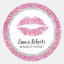 Search for faux pink glitter stickers Lips