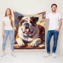 Search for english bulldog blankets Retro