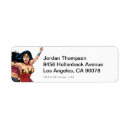 Search for super hero return address labels Wonder woman