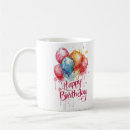 Search for birthday balloons mugs Watercolor