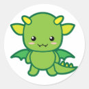Search for green dragons stickers Kawaii