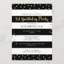 Search for black and gold 1st birthday invitations Stylish