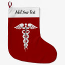 Search for medical christmas stockings Caduceus