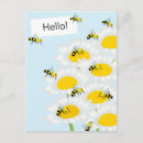 Search for bee illustration postcards Flowers