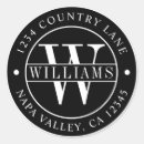 Search for circle monogram stickers Black and white