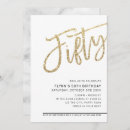 Search for glamorous 50th birthday invitations Glitter