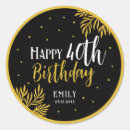 Search for happy 40th birthday stickers Elegant