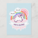 Search for rainbow clouds invitations Kawaii