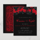 Search for casino night invitations Black and red