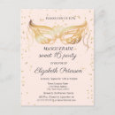 Search for lace sweet 16 invitations Gold