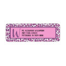 Search for pink leopard return address labels Girly