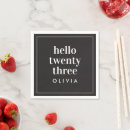 Search for 21st birthday napkins Black and white