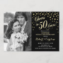 Search for gold and black 50th anniversary invitations Elegant