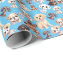 Search for cute dog wrapping paper Blue
