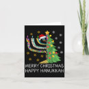 Search for happy merry christmas hanukkah cards Santa claus
