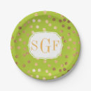 Search for green and gold paper plates Glitter