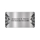 Search for black background return address labels Elegant