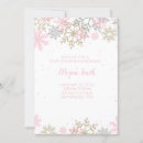 Search for pink snowflake baby shower invitations Gold