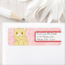 Search for cute teddy bear return address labels Red