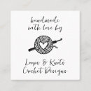 Search for handmade with love business cards Crochet