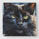 Search for green eyes black cat art Crazy cat lady