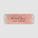 Search for rose gold name tags Sparkly
