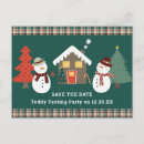 Search for christmas party save the date postcards Red and green
