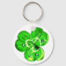 Search for three leaf clover key rings Green