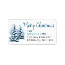 Search for trees return address labels Winter forest