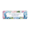 Search for hydrangea flower return address labels Lavender