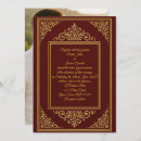 Search for gold embossed wedding invitations Red