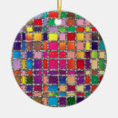 Search for stained glass pattern christmas tree decorations Colourful