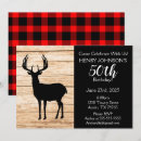 Search for deer hunting birthday invitations Plaid