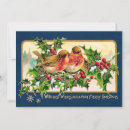 Search for vintage bird christmas cards Holly