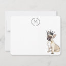 Search for frenchie note cards Flat blank