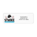 Search for bowling return address labels Strike
