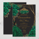 Search for emerald green quinceanera invitations Mis quince anos