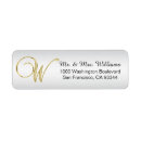 Search for letter w return address labels Gold