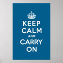 Search for blue keep calm carry on posters British